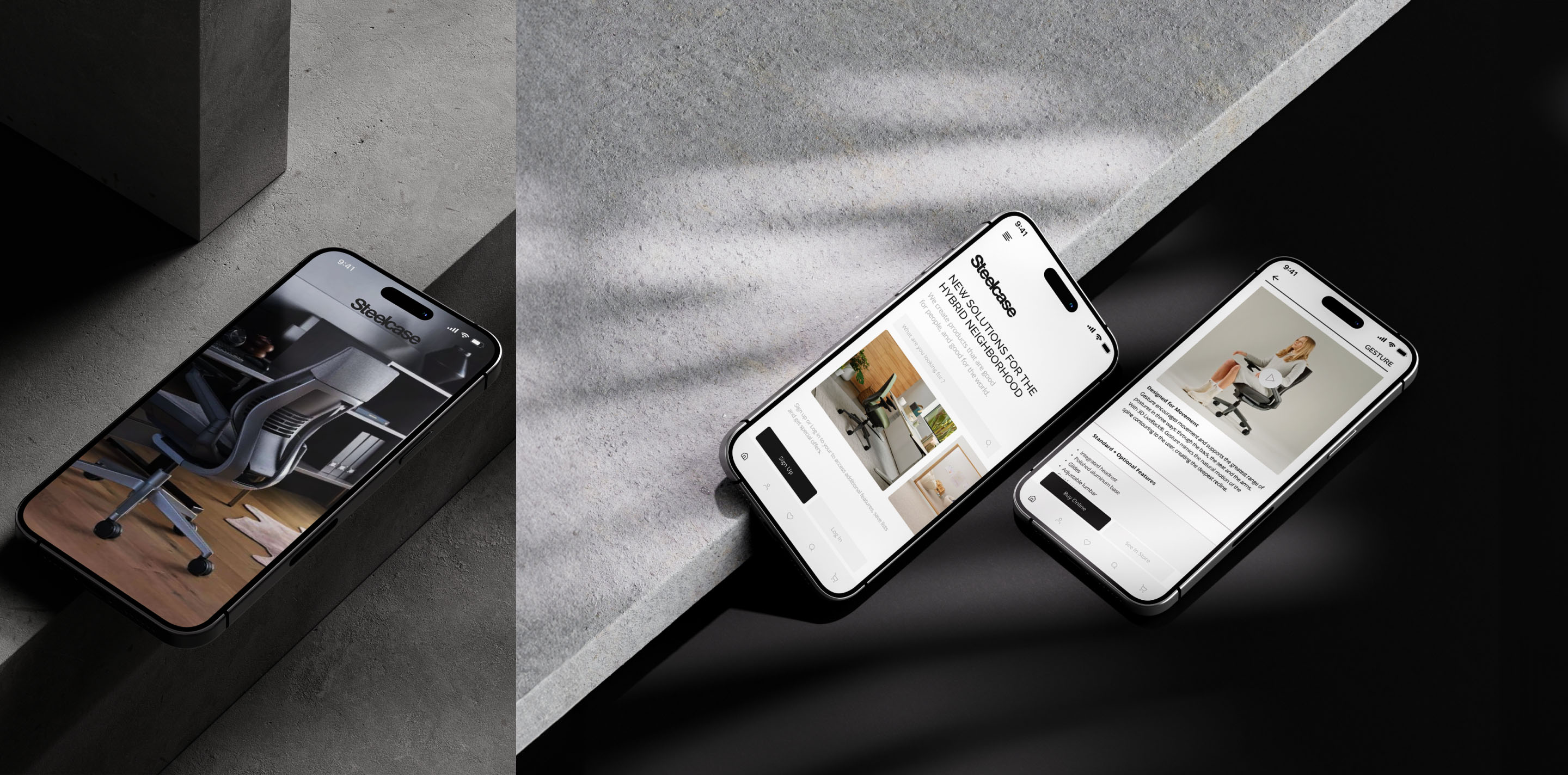 Steelcase brand imagery — product photography and visual identity in context