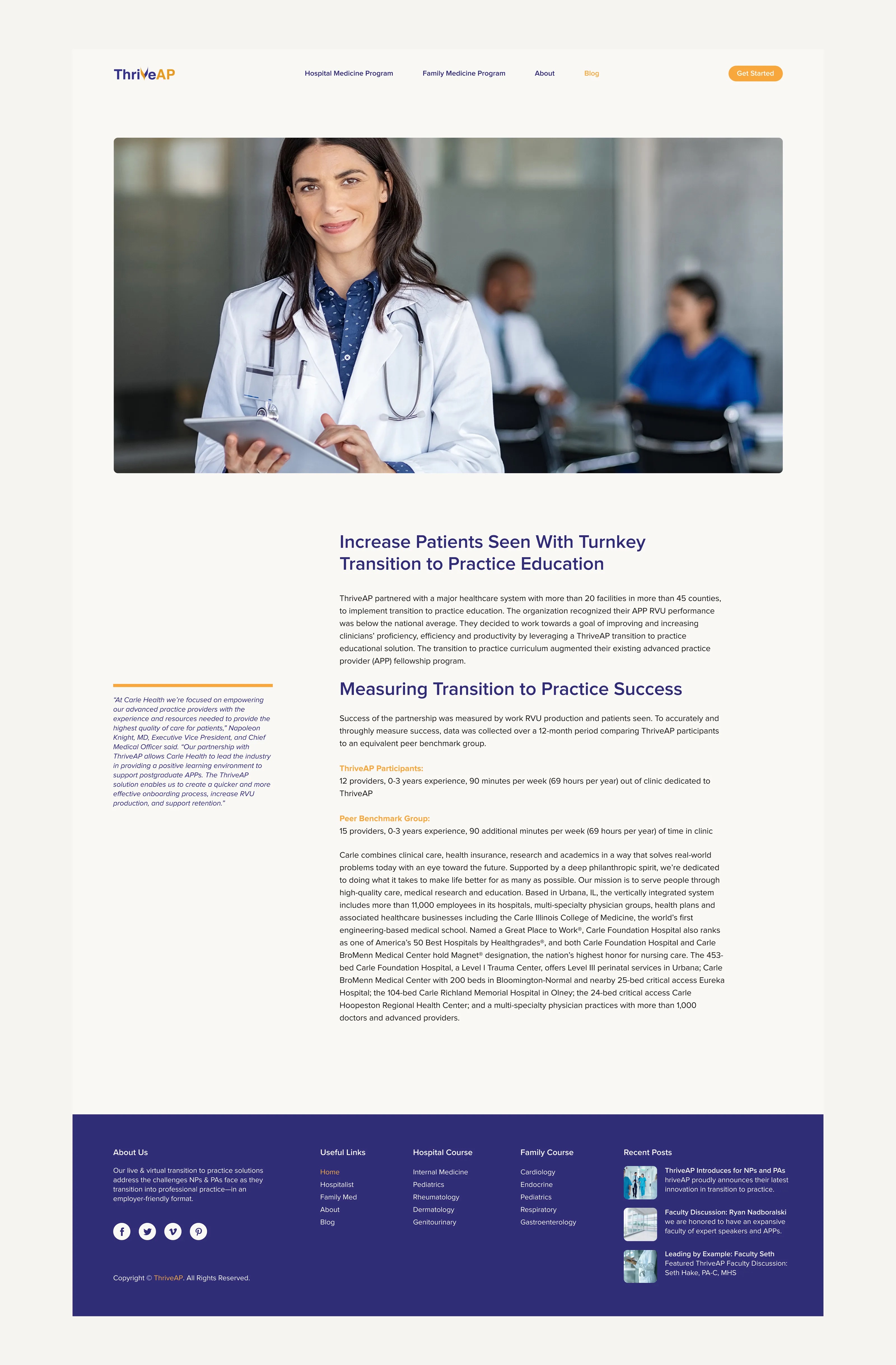 ThriveAP blog — educational content and clinical resources